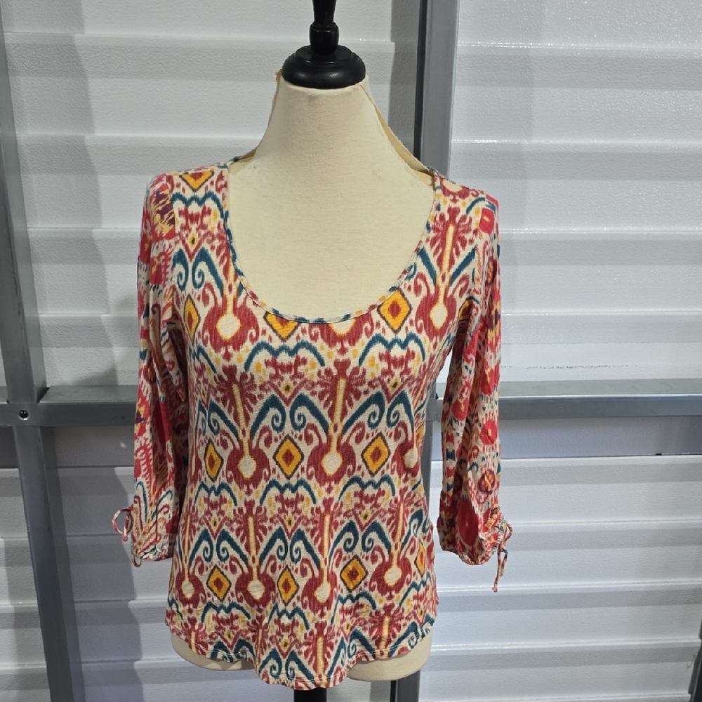 Lucky Brand Multicolor Patterned Women's Blouse Size Medium‎